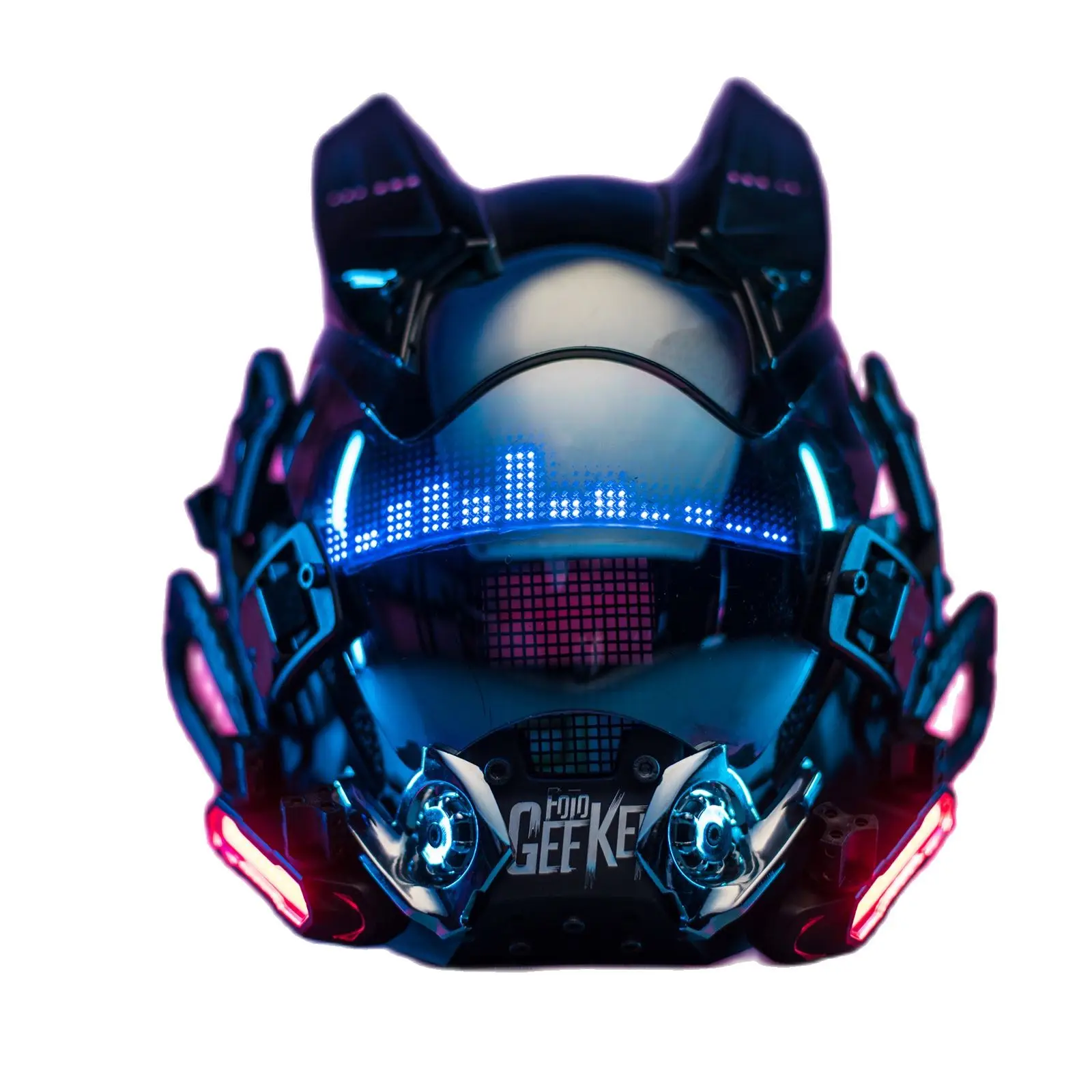 

Anime Punk HD Mask Rhythm of music Role Play Bar Clubs Masks Knight Props Street Stage Catwalk Technology Punk Masks Lights