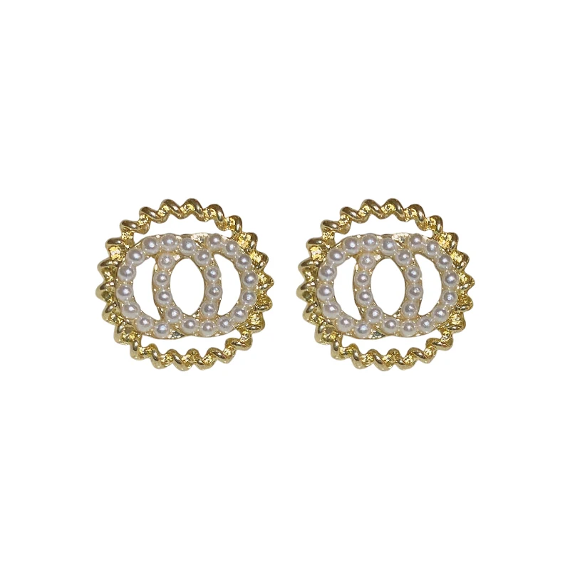 Изящные серьги-гвоздики с жемчугом новый модный дизайн высококачественные