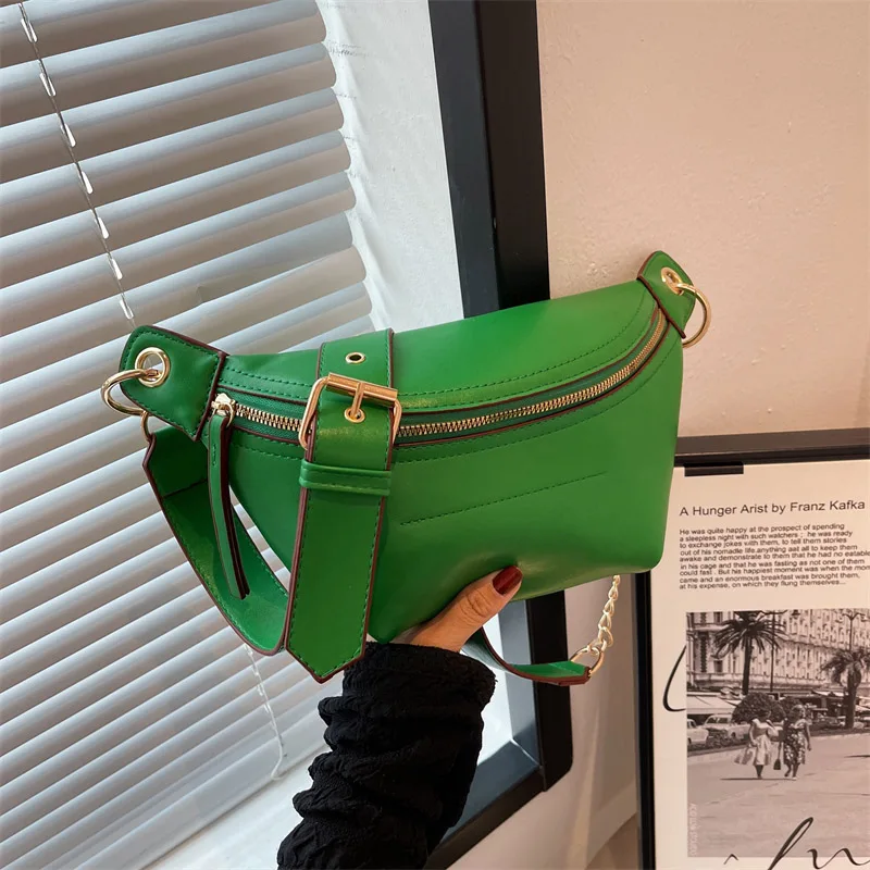 

BKQU Роскошная нагрудная сумка, модная поясная сумка, женская кожаная Высококачественная сумка через плечо, Повседневная универсальная простая сумка