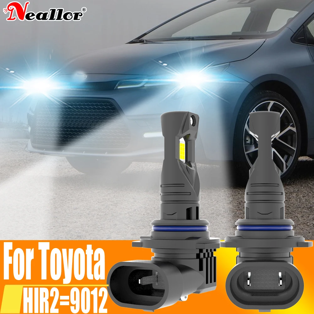

2x HIR2 Led Headlight Canbus No Error 9012 Car Bulb High Power 6000K White Light Diode Lamp 12v 55w For Toyota Auris 2012 ~ 2018