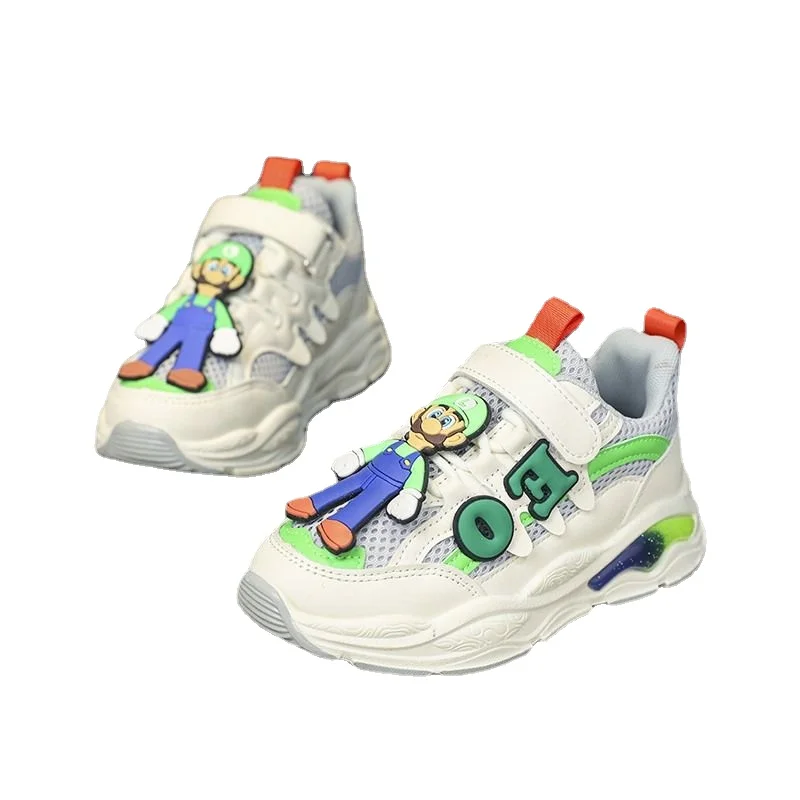 

Super Mario cute Mario sneakers breathable lightweight boys and girls shoes spring and autumn big children's casual trendy shoes