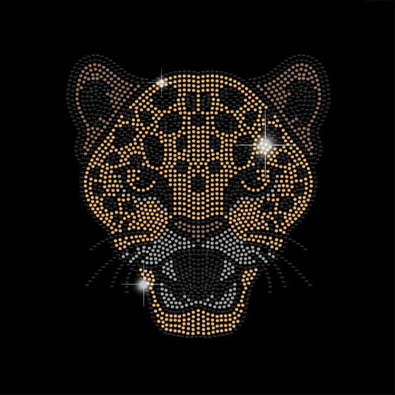 1 шт. стразы для одежды с леопардовым принтом