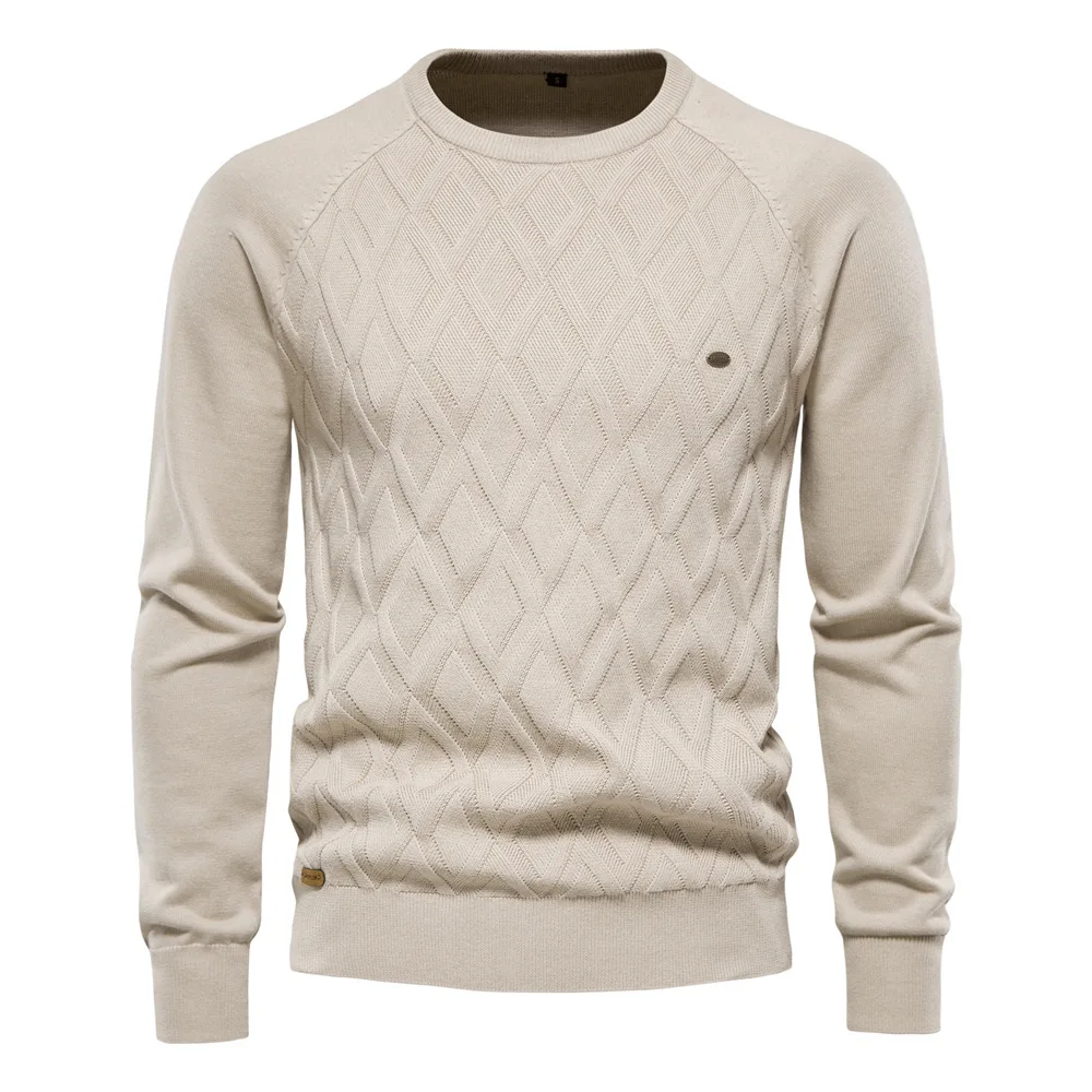 Basic Men Sweaters Solid Color O-neck Long sleeve Knitted Male Pullover Winter Fashion New Warm Sweaters for Men