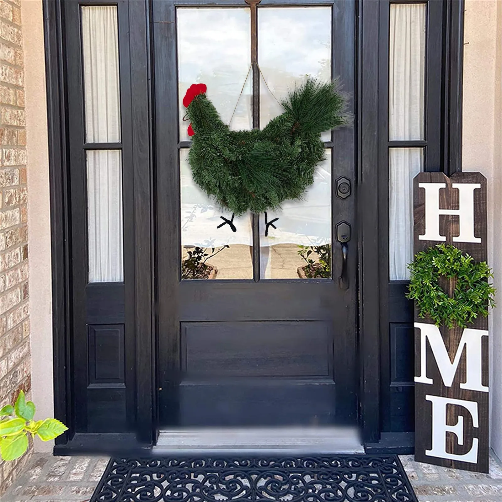 Рождественский венок с петухом 16 дюймов |