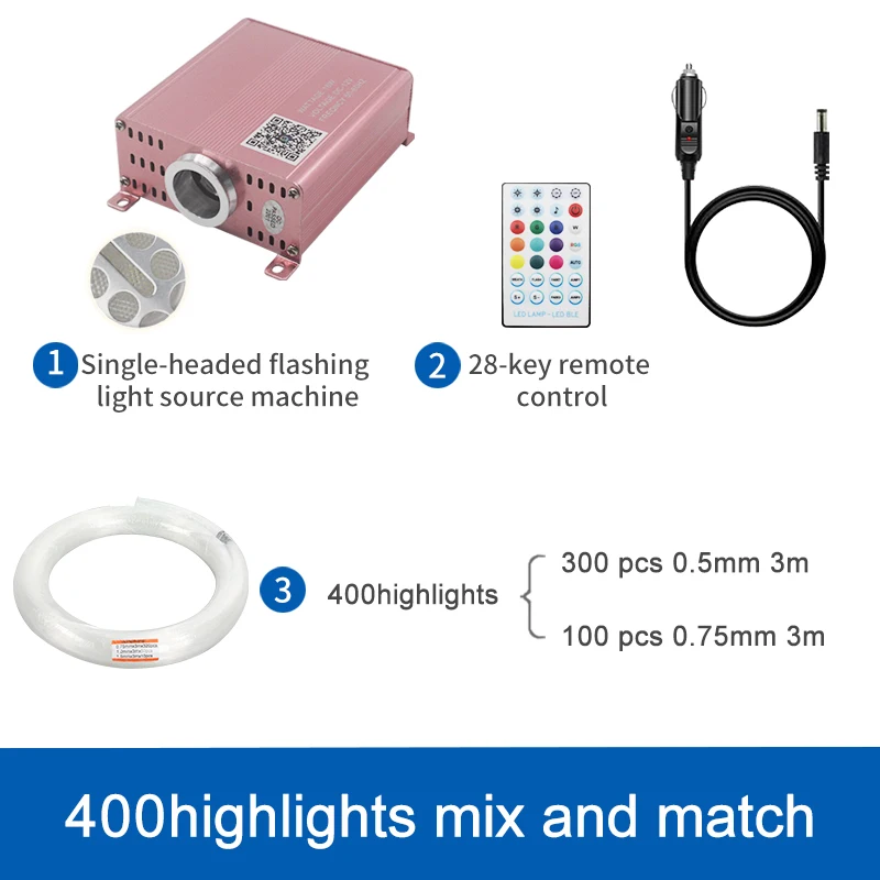 

WETENG Оптоволоконная светодиодная лампа RGBW Bluetooth