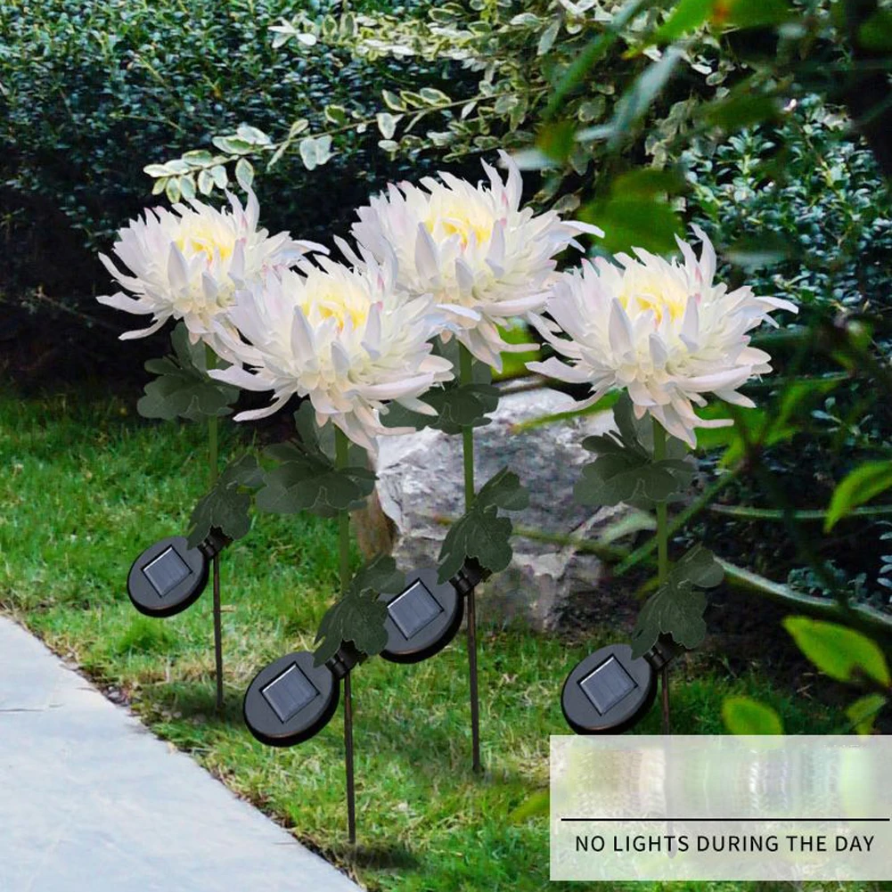 

Wild Chrysanthemum Lights Courtyard Garden Landscape Solar LED Flower Light Multifunction Waterproof Practical LED Night Lamp