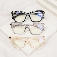 square cat eye oversized eyeglasses women multi section trending brand design optical computer glasses