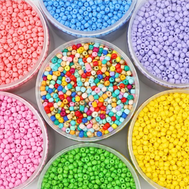 Стеклянные бусины-разделители 2/3/4 мм 15 г/лот