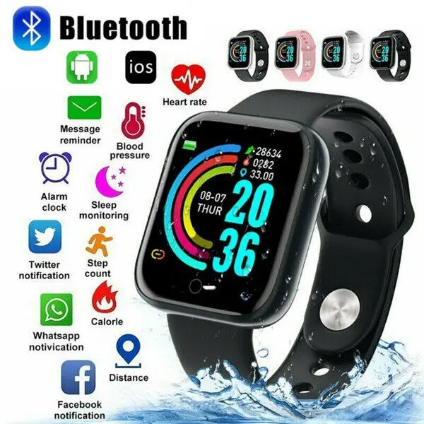 

Bluetooth Смарт-часы для мужчин и женщин, Смарт-часы с функцией измерения кровяного давления и Пульсометром