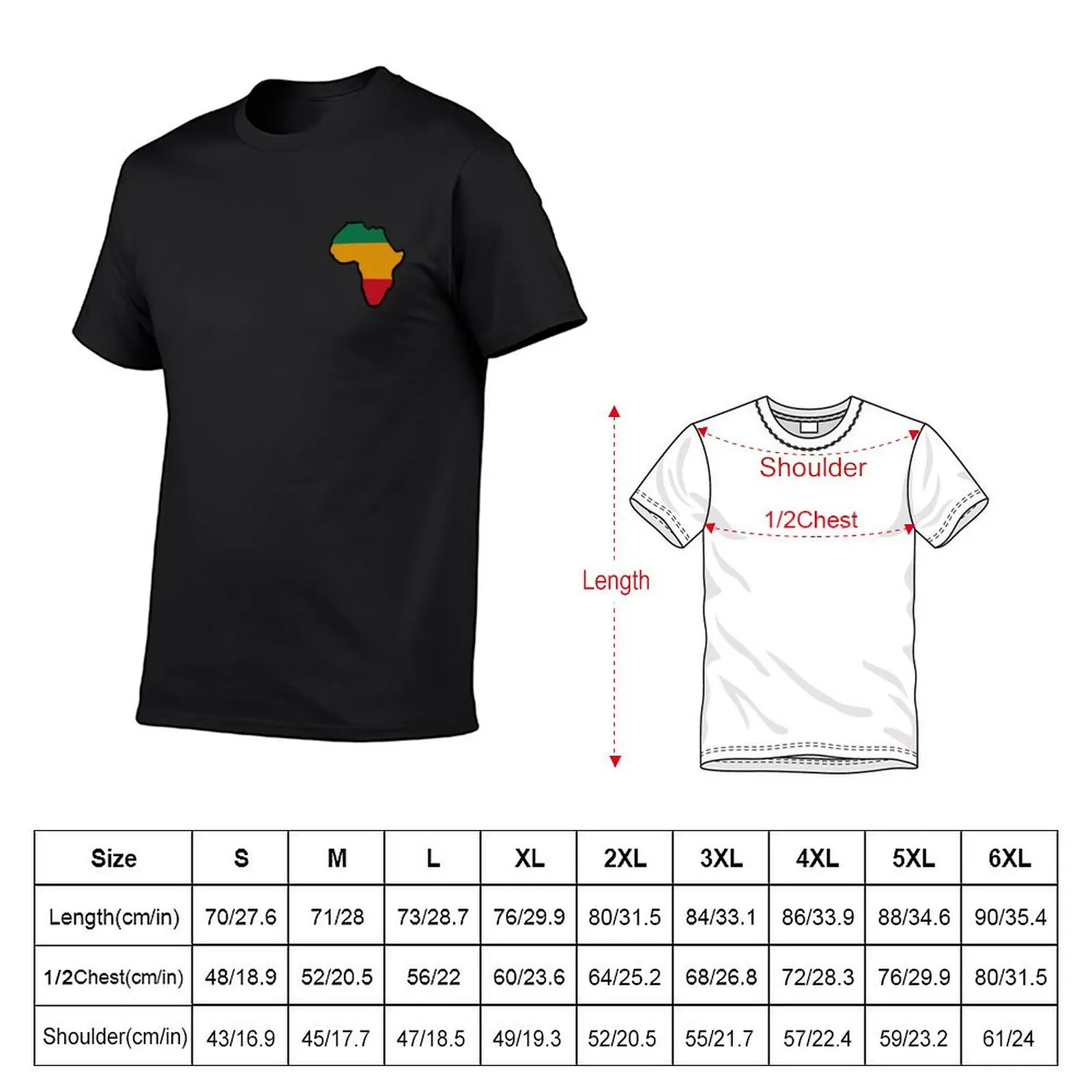 Футболка хлопок Rasta Africa Flag размеры S-6XL