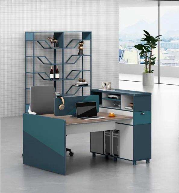 Прочная мебель стандартного размера MDF модульные l-образные модные офисные столы