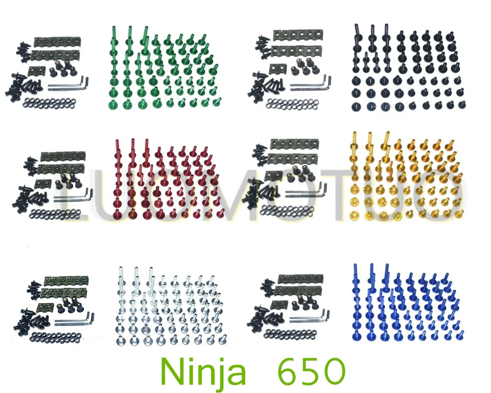 

Комплект болтов для обтекателя мотоцикла, винты для кузова, подходят для KAWASAKI Ninja 650 2013-2015