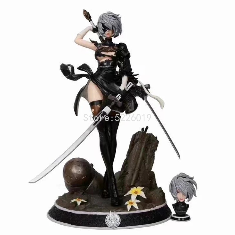 Yorha No.2 Type B Action Figure Automata Hunter 2b Two Head 2b Yorha Figurine Model Doll Gift