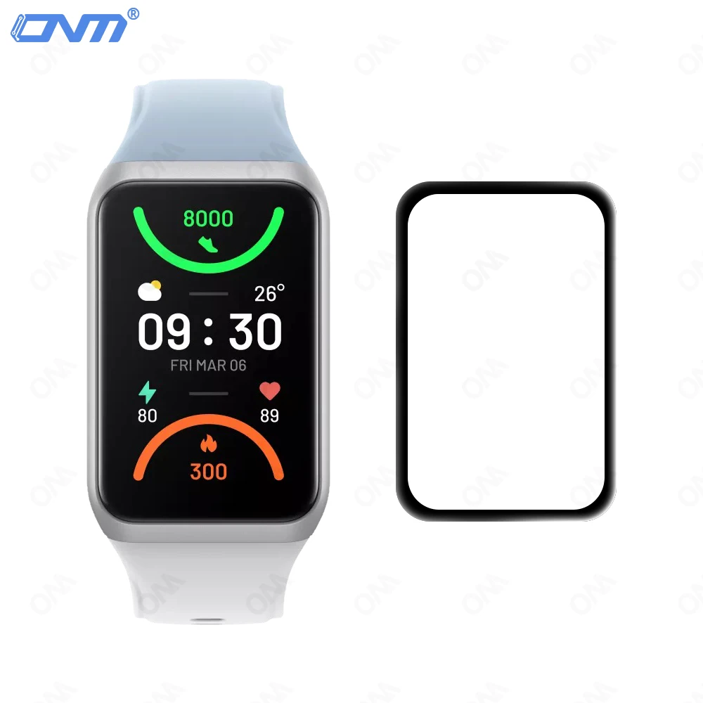 5D изогнутый экран протектор для OPPO Band 2 Смарт-часы Полное покрытие защитная