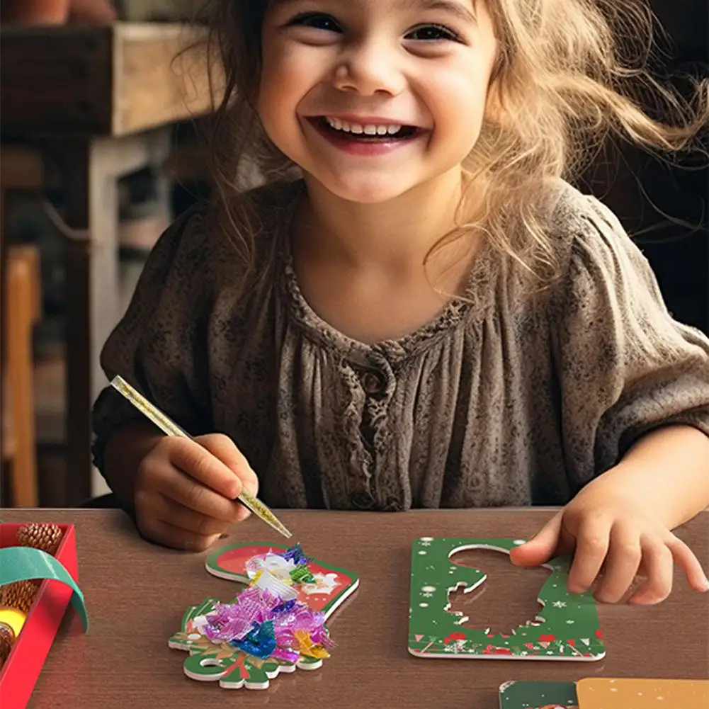 

DIY Christmas Decoration Card Handmake Hanging Christmas Card Blessing Card Tree Claus Santa Decoration Wish Card Christmas C6I8