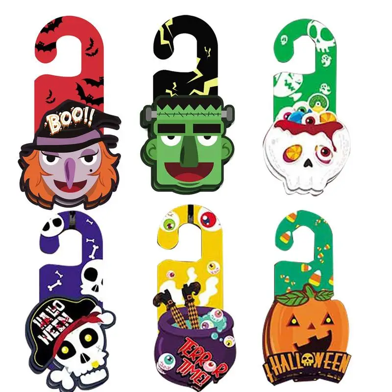 

Дверная ручка на Хэллоуин, фотореквизит в стиле страха, день призраков, деревенский осенний искусство, скелет, ведьма, тыква, орнамент, венок для фермерского дома