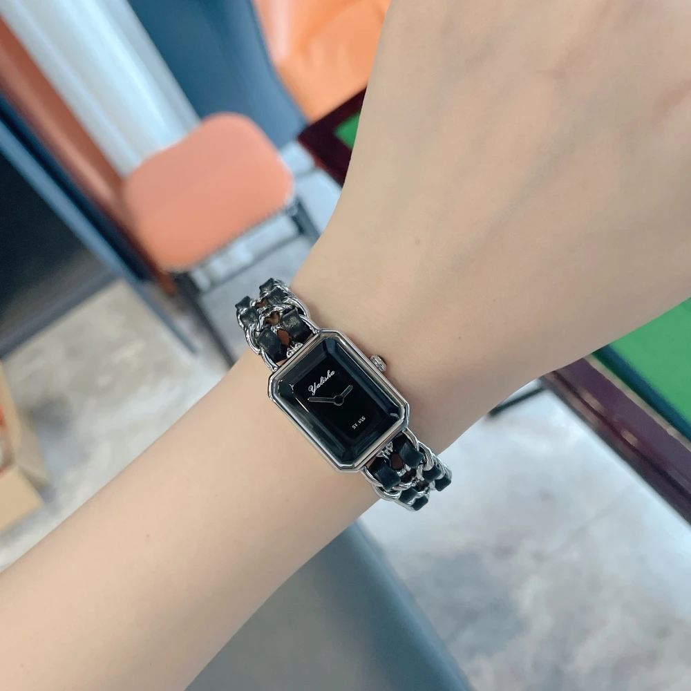Middle Ancient Design Vintage Fashion Women's Watch Casual Luxury Quartz Watch Niche Casual Woven Bracelet High Quality Watch