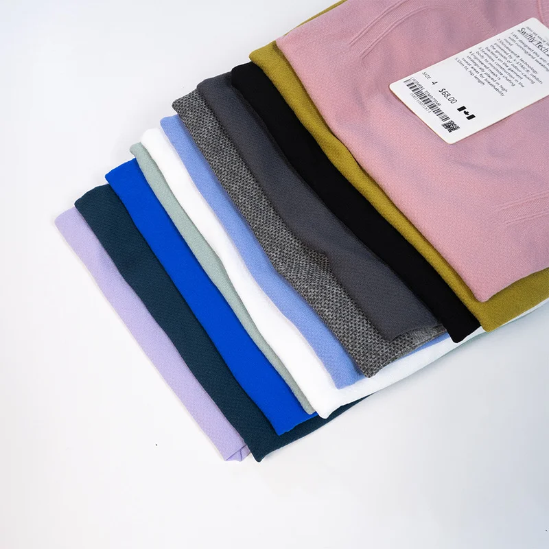 Luwoman Short Sleeve Shirts Fitness Solid Sport Yoga Top Breathable Quick Dry Running T-shirt Workout Gym Training Sportwear