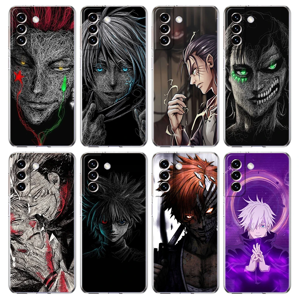 

Cartoon Anime Case for Samsung S23 S22 S21 S20 Ultra S20 FE S9 S8 M22 M32 M31 S10 S10E Note 20 Plus 5G Transparent Shell Capas