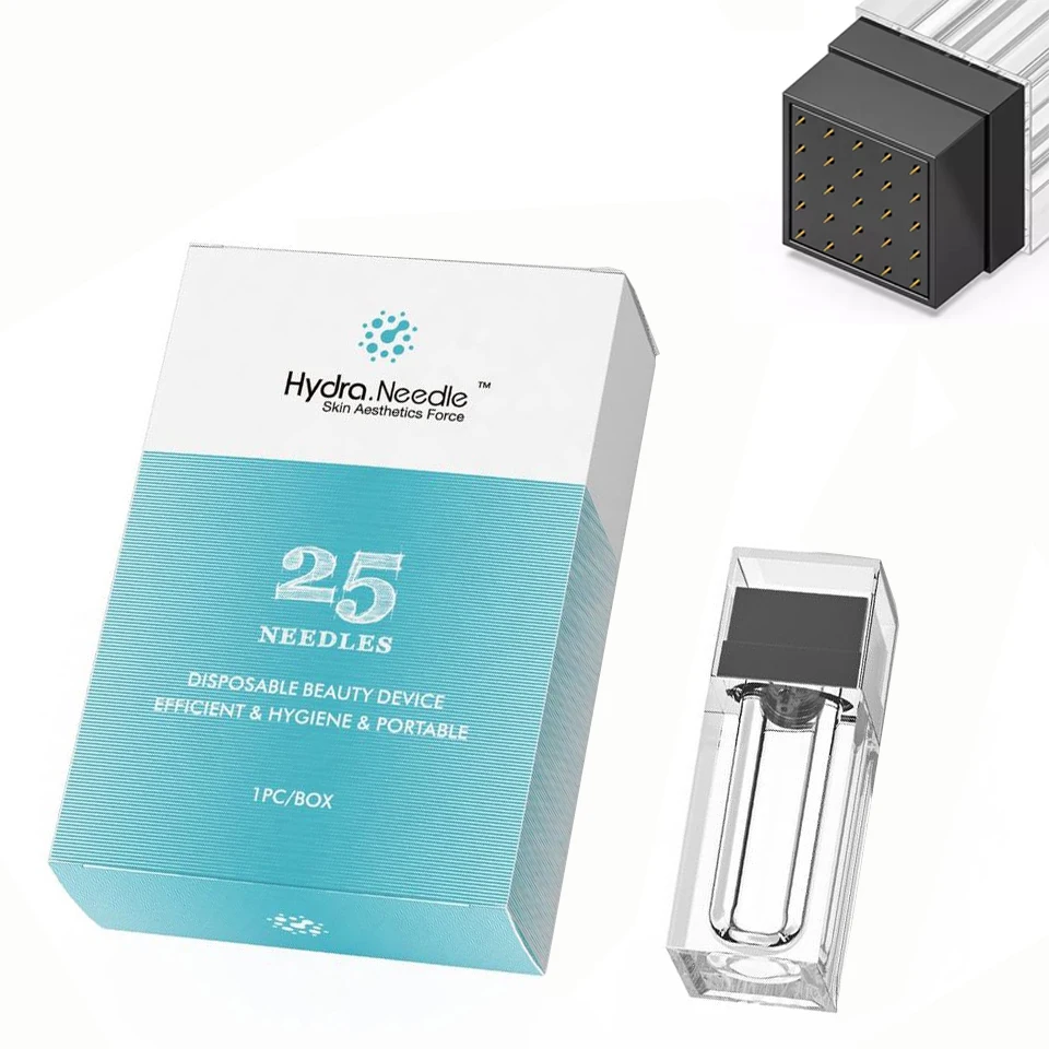 

Hydra 25 Pin Micro Needle Titanium Tips Derma Needles Skin Care Anti Aging Whiten Bottle Stamp Serum Injection Reusable