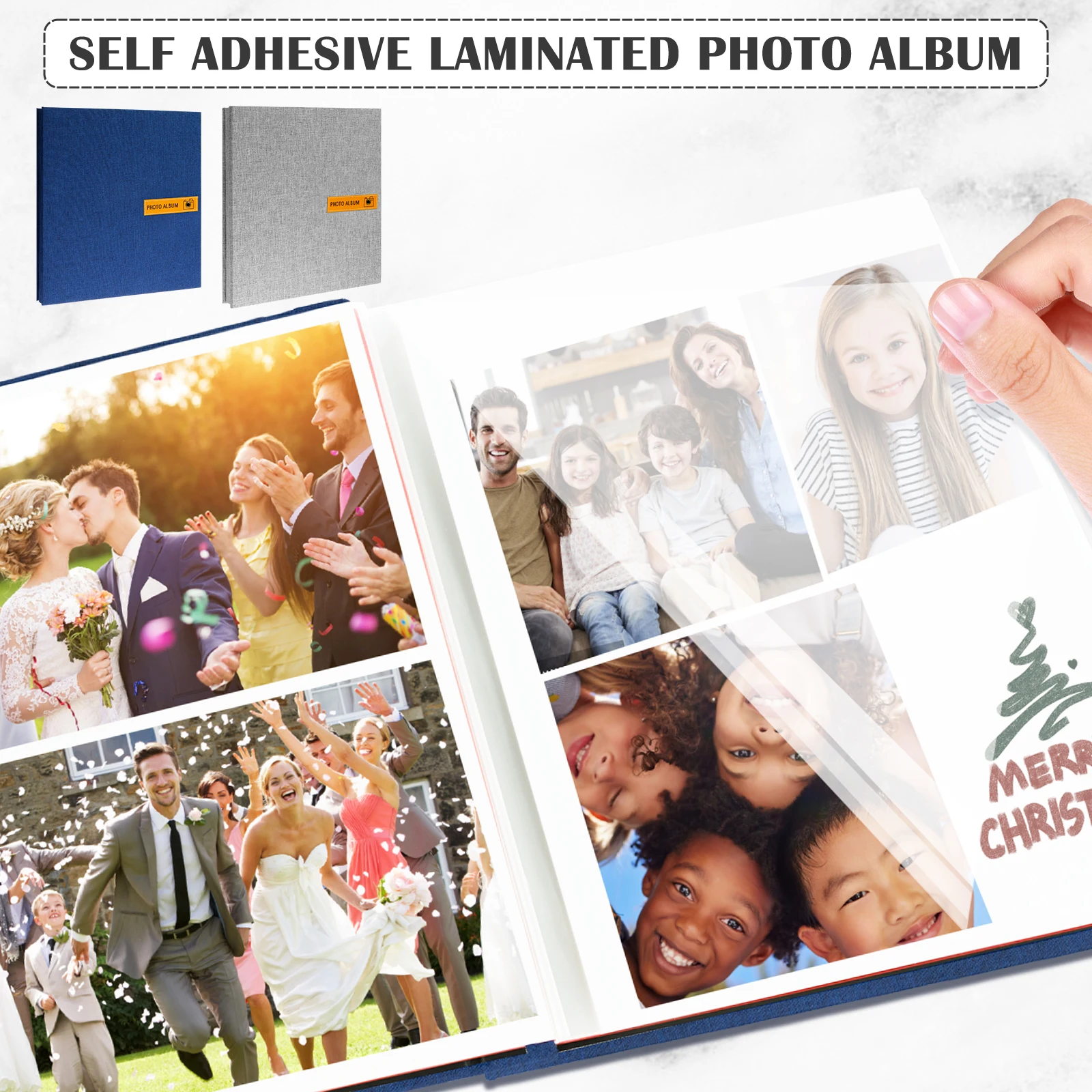 

NEW 60 Pages Large Photo Album Self Adhesive Photo Album with Pen 2x3in 3x5in 4x6in 5x7in 8x10in Pictures DIY Scrapbook Album
