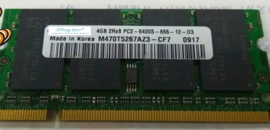 Для DDR2 4G 800 частота ноутбука 4GB 2RX8 PC2-6400S single