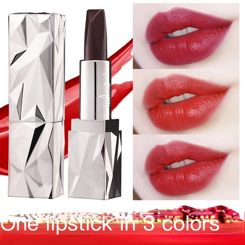 

Angel's Temptation Tricolor Lipstick Not Easy to Decolorize and Stick Cup Small Brand Moisturizing Lasting Lipstick