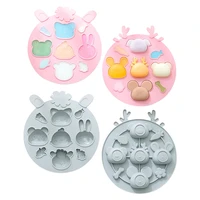 1pc theme baby steamed kitchen accessories tools complementary food box silicone ice lattice frozen diy grinder cake baking mold