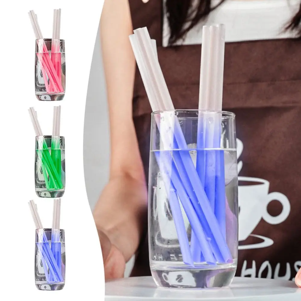 100 шт./упаковка одноразовые соломинки из пла