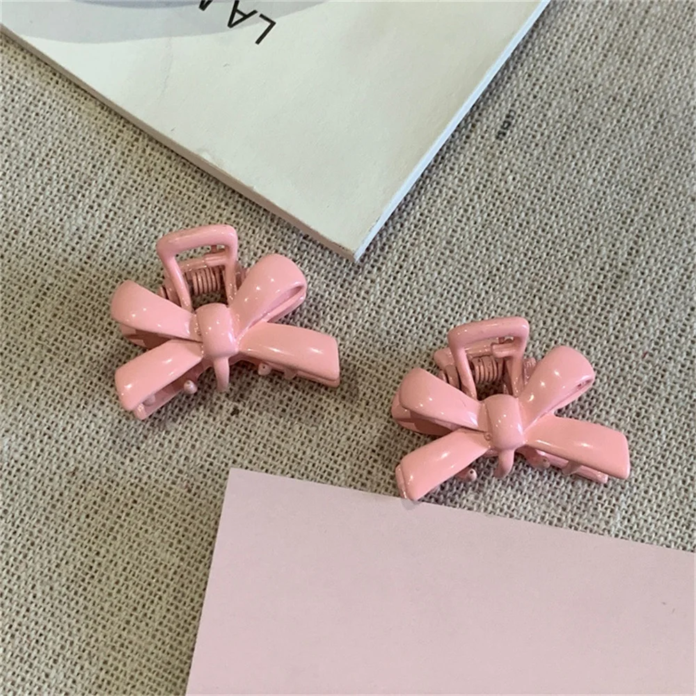

Cute Pink Bow Small Hairpin Women's 2023 New Spring Simple Children's Kids Girl Hair Claws Hair Accessories
