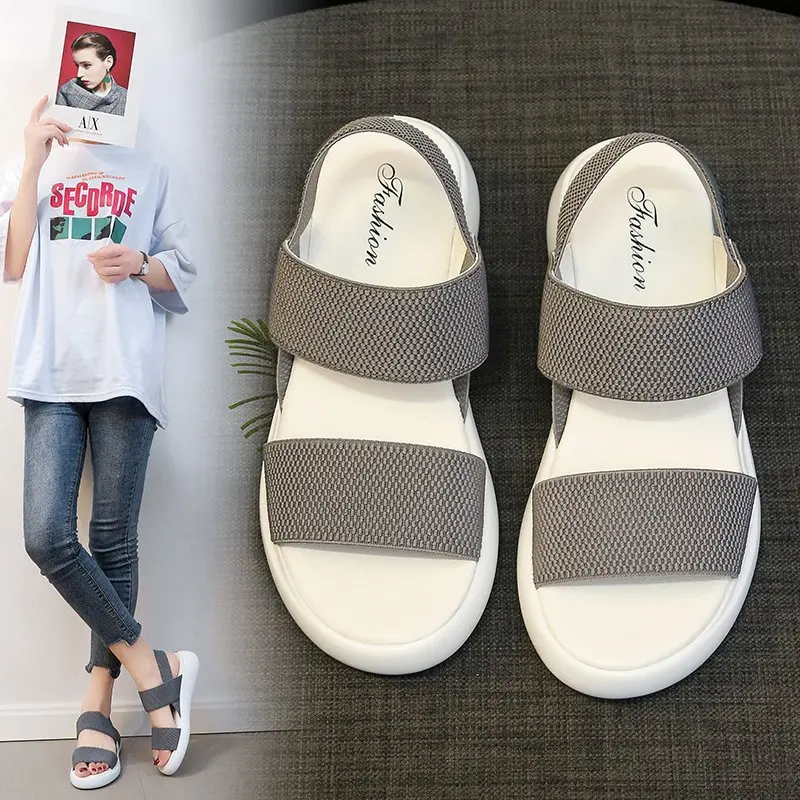 Women's Sandals 2022 Summer Fashion Platform Roman Sandals Women Casual Sport Sandals Women Closed Toe Flat Sandals