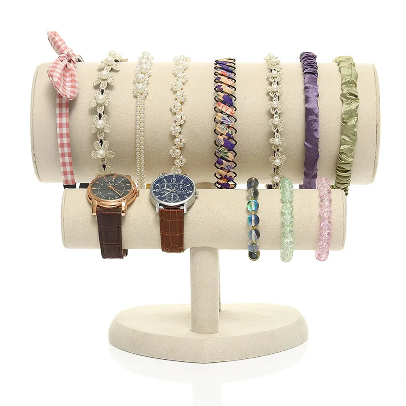 T-Type Velvet Bracelet Chain Watch Jewelry Display Stand Headband Headdress Organizer Storage Holders Jewelry Store Display