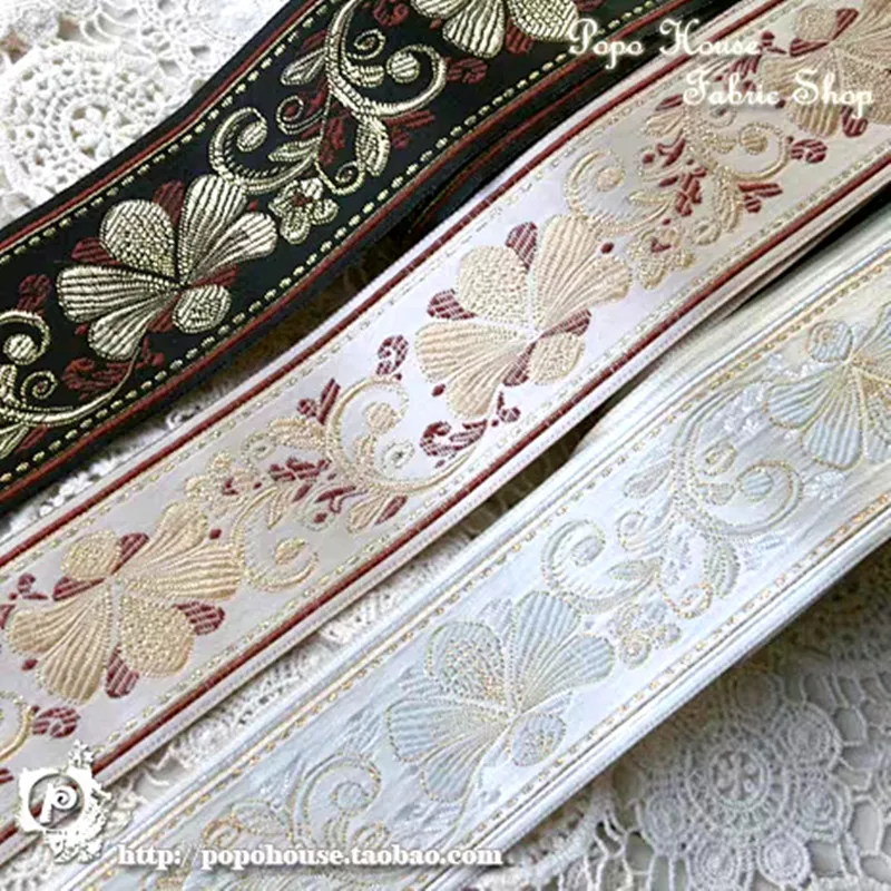 Тканая жаккардовая лента с цветочной отделкой 10 ярдов 3 см или 5