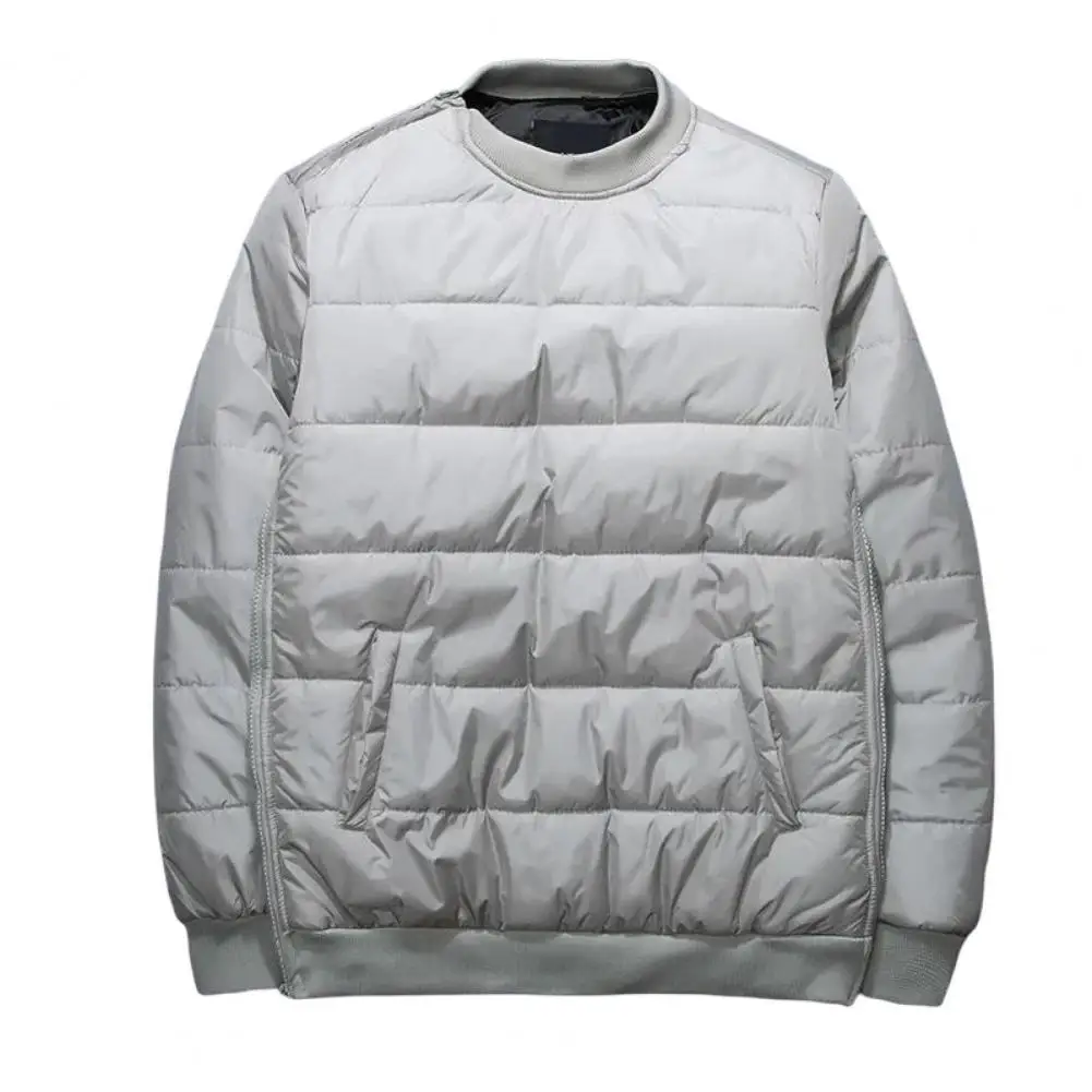 Stylish Men Coat Loose Men Sweatshirt Coat Long Sleeve Anti Wrinkle Side Zipper Jacket Windbreaker  Coldproof