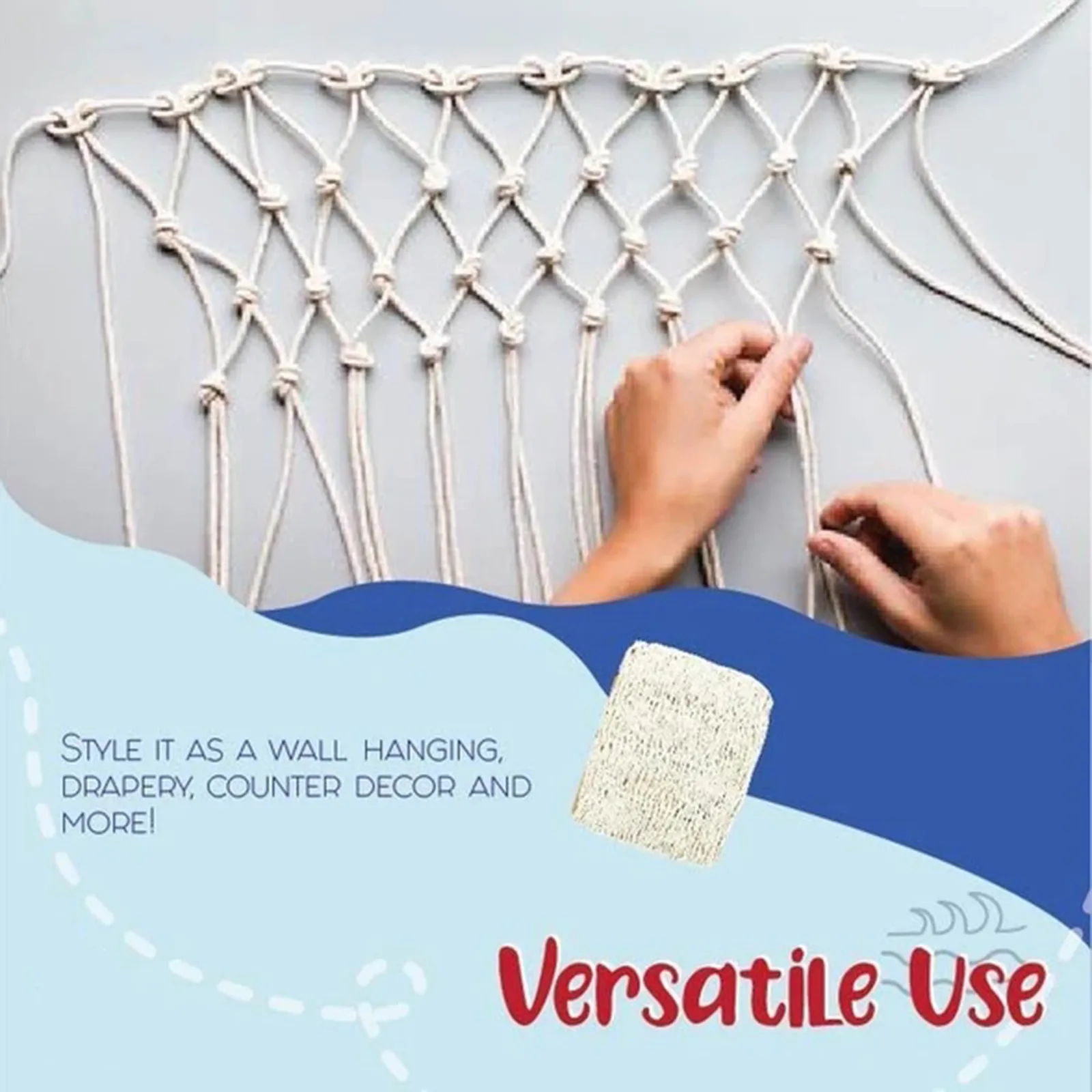 Средиземноморская декоративная рыболовная сеть Пляжная тема Настенная декор