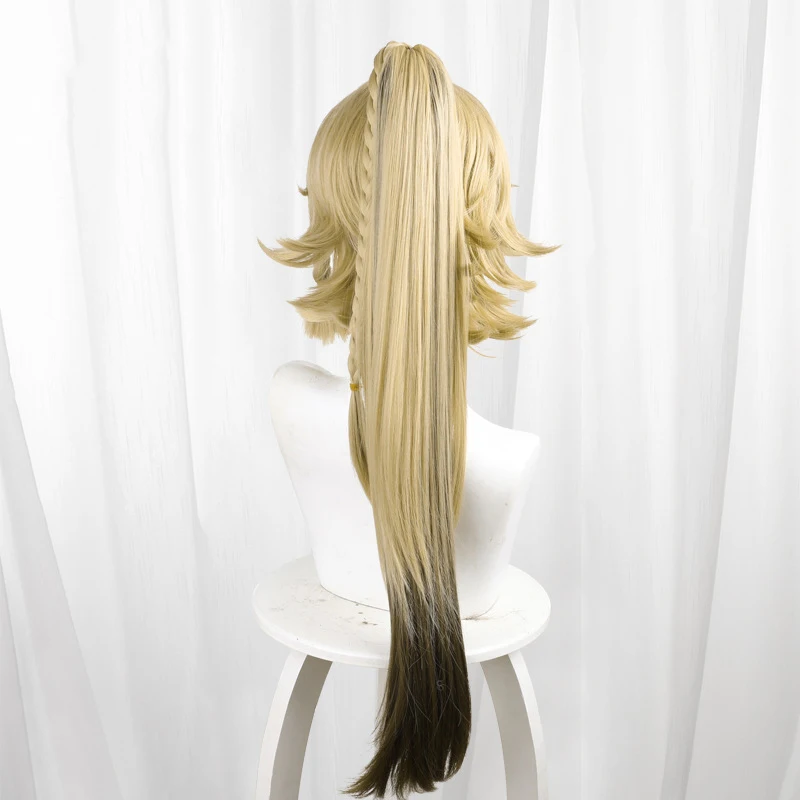 Парик для косплея Game Genshin Impact Kachina светлые длинные волосы конский хвост Nanatzcayan Natlan