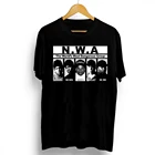 Футболка N.W.A NWA для музыкальной группы в стиле хип-хоп, Мужская футболка с изображением льда кубика MC Ren Dr. Dre DJ Yella Eazy-E, хлопковые футболки для взрослых