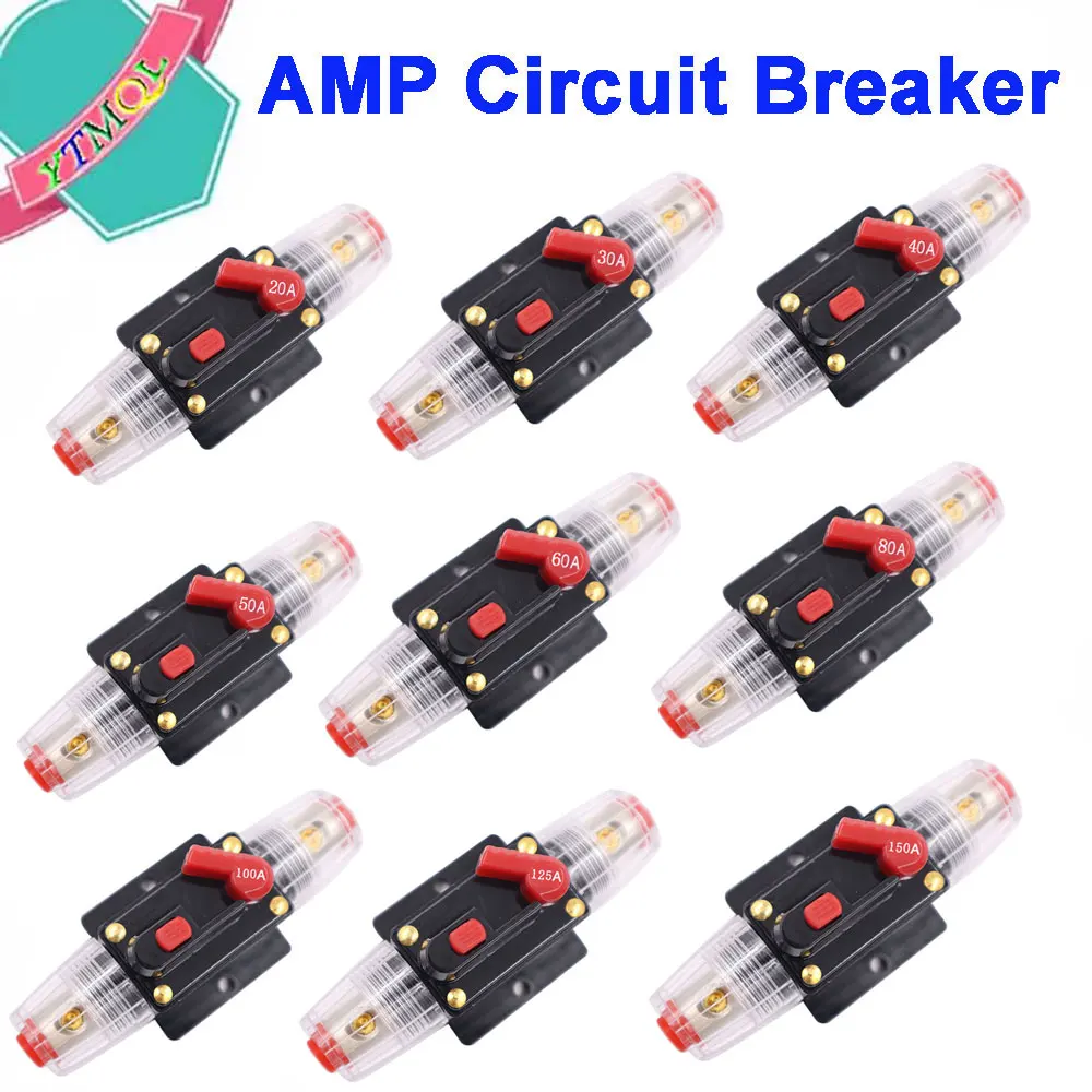 Купи 1PCS Car Fuse Automatic Disconnect Switch Audio Modify Amplifier Circuit Breaker 150A 100A 60A 30A/20/40/50/80A Fuse Power Conne за 980 рублей в магазине AliExpress