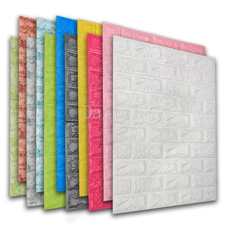 

Diy Self-adhesive Waterproof Tv Background Brick Wallpaper 3d Wall Stickers Living Room Wallpaper Mural Bedroom Decoration