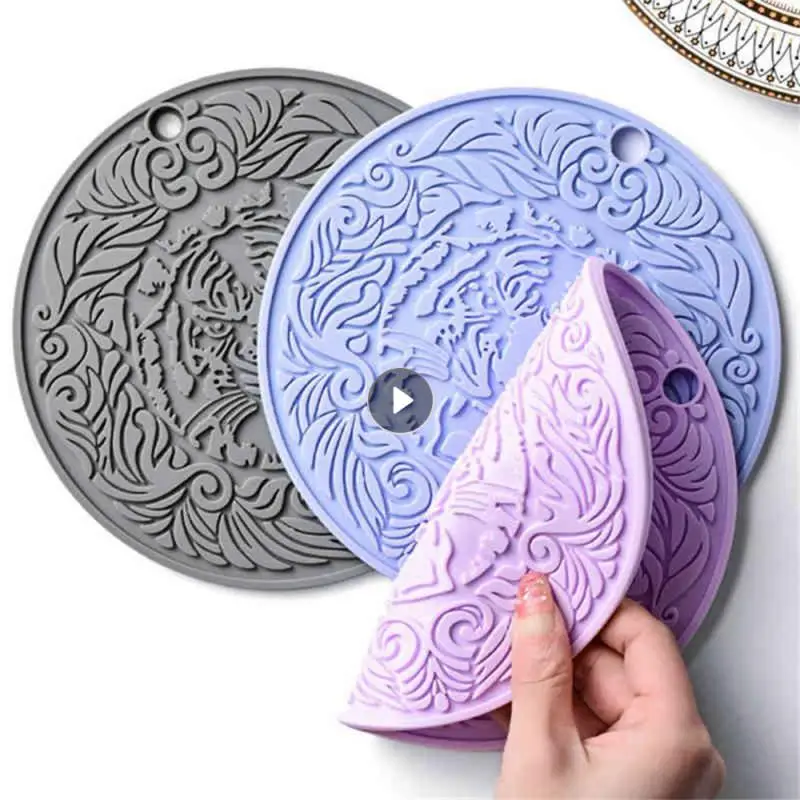

Round Cushion Silica Gel Insulation Food Grade Material Water Proof Not Easy To Slip Household Products Silicone Pad Coaster