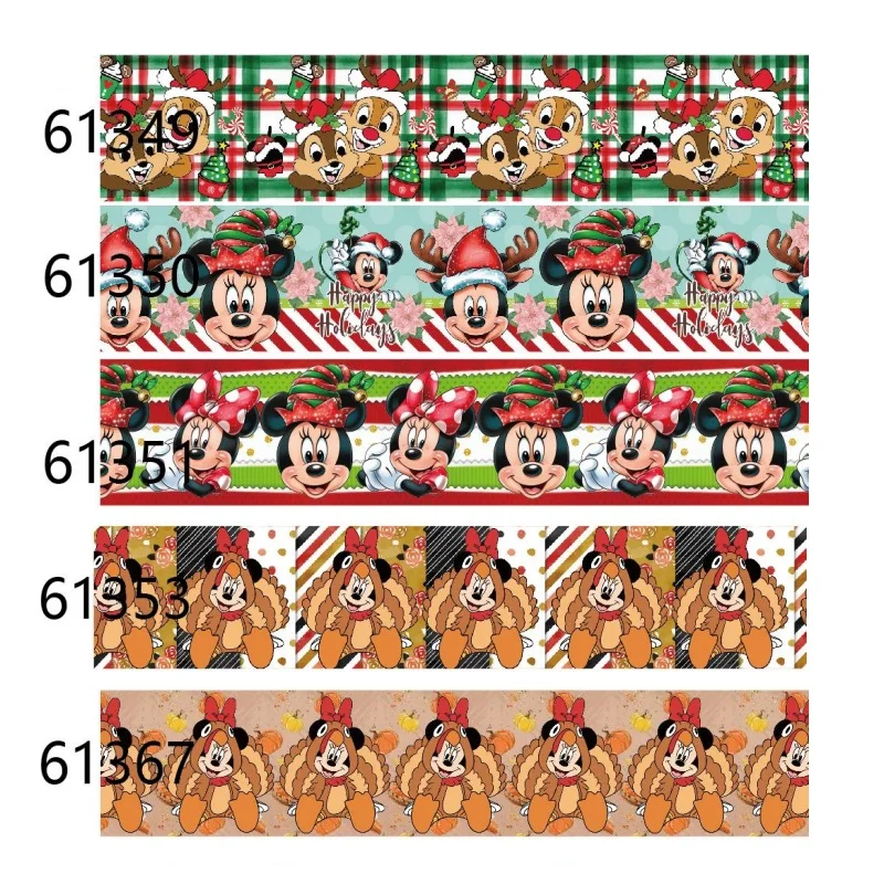 

(50yards) Disney Christmas Holiday Grosgrain Ribbons for Craft Hairbows Sewing Accessories Gift Wrapping