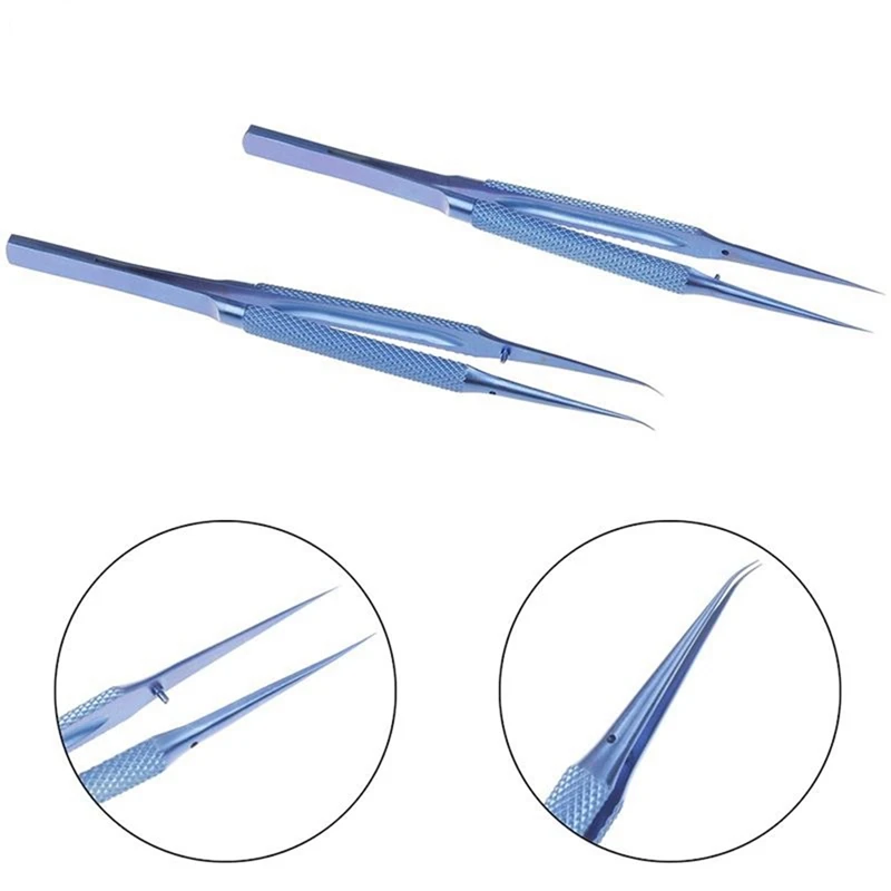 

2 Piece Maintenance Tool Of Titanium Alloy Tweezers Machine 0.15Mm Demagnetization Of Sharp-Pointed Straight Bending Tweezers