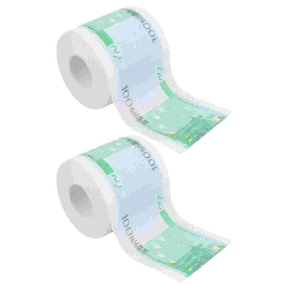 

Paper Toilet Tissue Roll Bathroom Funny Printed Napkin Novelty Gag Gift Facial Home Tissues Prank Printing Flower Napkins