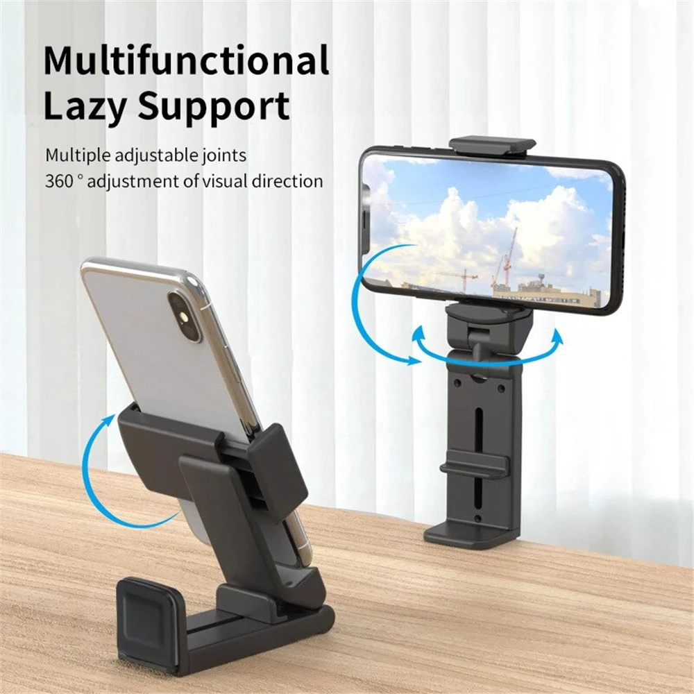 

Phone Holder Portable Travel Stand Desk Flight Foldable Adjustable Rotatable Selfie Holding Train Seat Stand Support