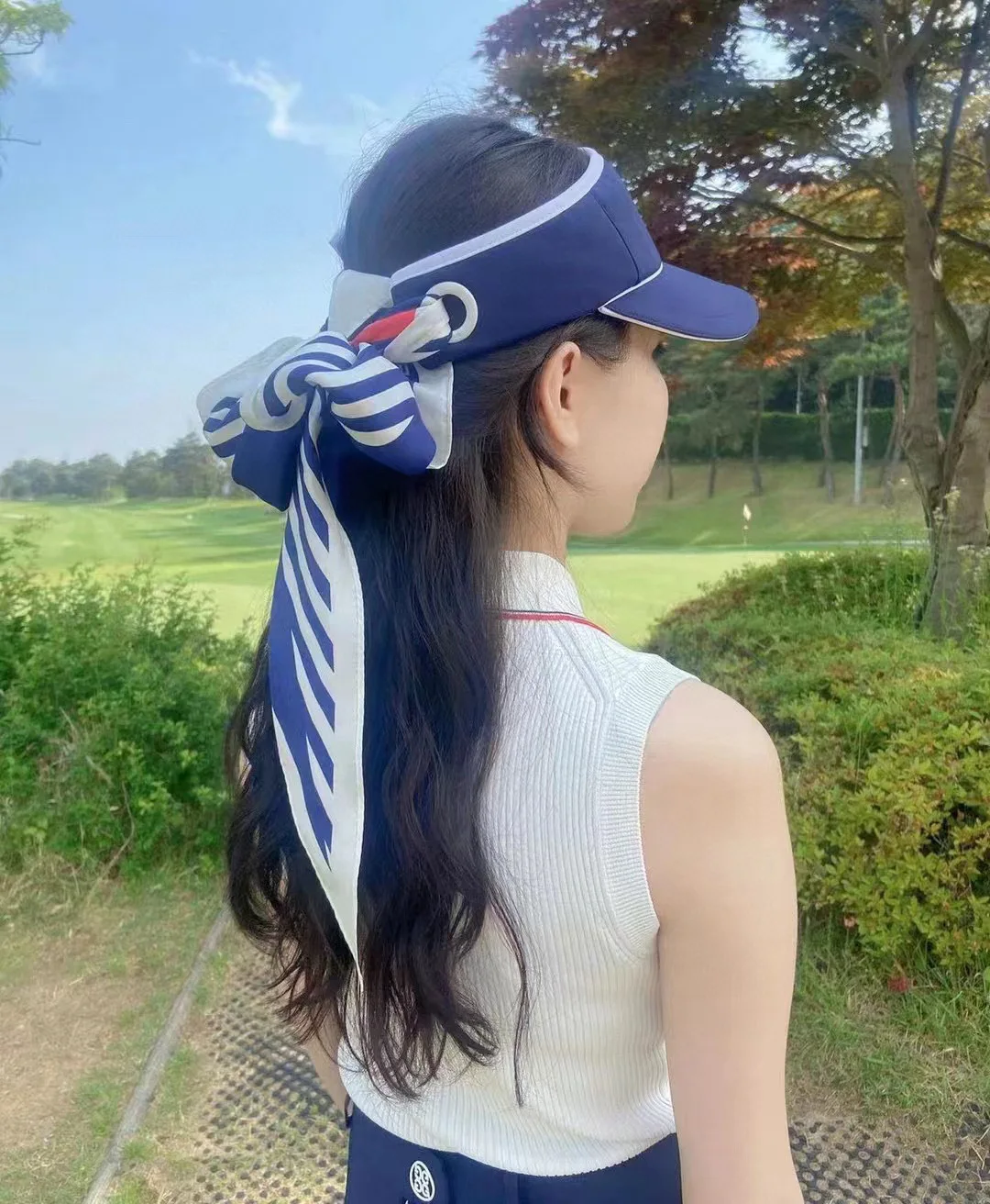 Spring/summer 2022 new golf women's vest knit lapel jacket fine craftsmanship outdoor sports casual women's fashion