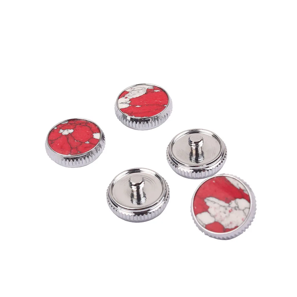 

5 Pieces Saxophone Buttons Trumpet Decorative Red White Button Smooth Surface Decoration Key Instrument Accessories Keys