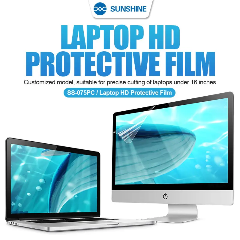 SUNSHINE SS-075PC 16 inches Computer HD Protective Flexible Hydrogel Film Anti-Fingerprint Hydrophobic Oil-Proof For PC 10PCS