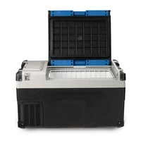 solar portable car fridge 75L dual zone two lids battery fridge freezer refrigerator for camping and fishing