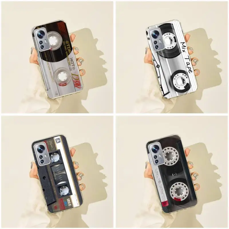 

Vintage Cassette Tape Phone Case For Xiaomi Mi 11 10 12Spro A2 A2lite A1 9 9SE 8Lite 8explorer F1 Poco 12S Ultra Cove