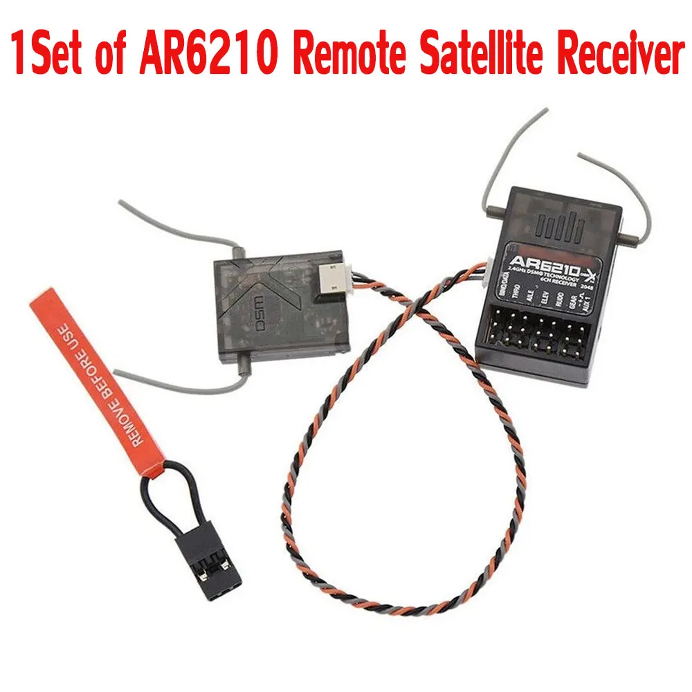 

DSMX 6 CH AR6210 RC Receiver RX W/ Satellite Support for DSM2 SPEKTRUM DX6i DX7 DX8 DX9 JR DSX6 DSX7 DSX8 RC Transmitter Radio